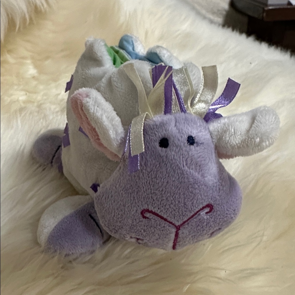 Jellycat Jellykitten baby Plush Purple White lamb sheep Toy book jelly cat